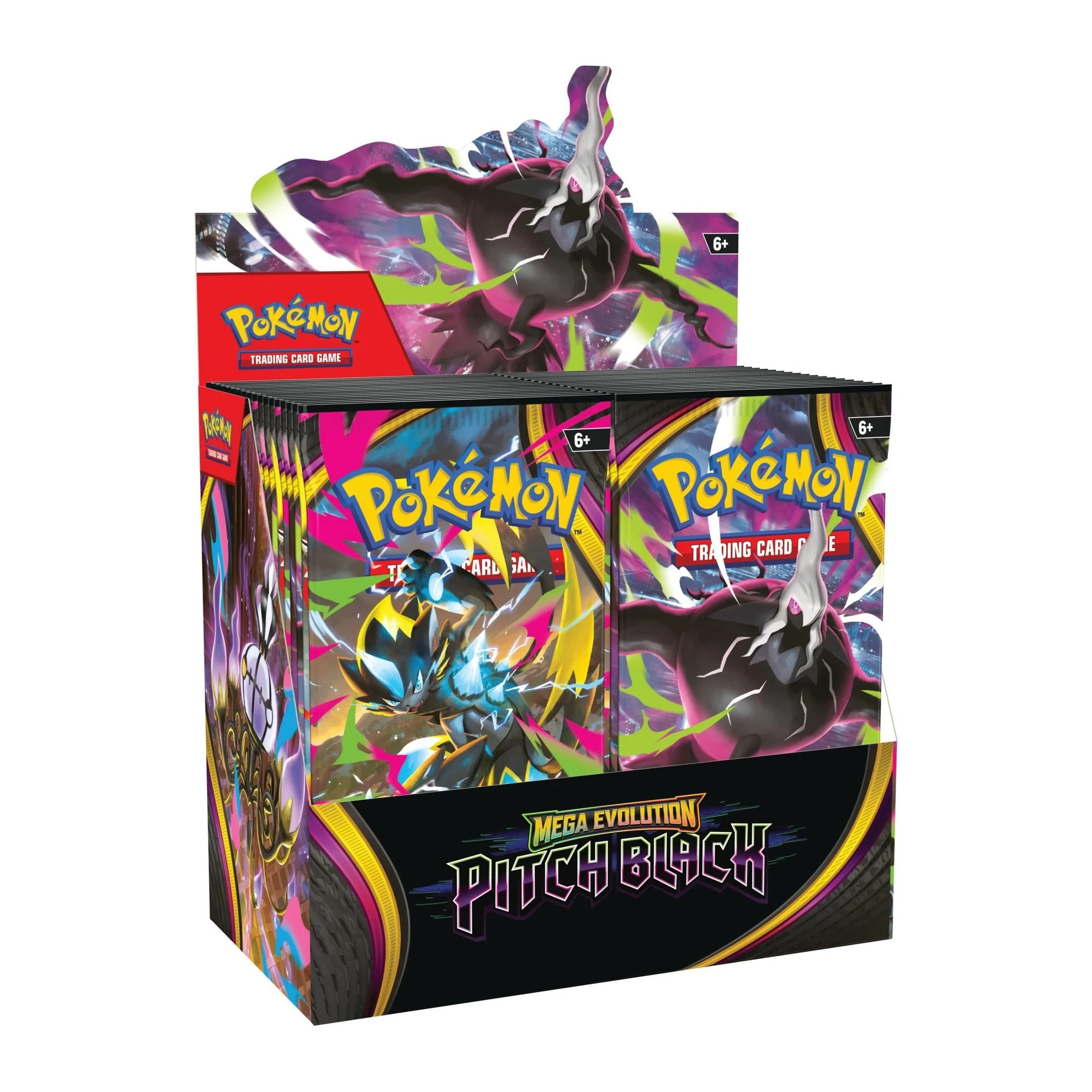Sealed Pokémon TCG Mega Evolution Pitch Black (ME05) English booster box display